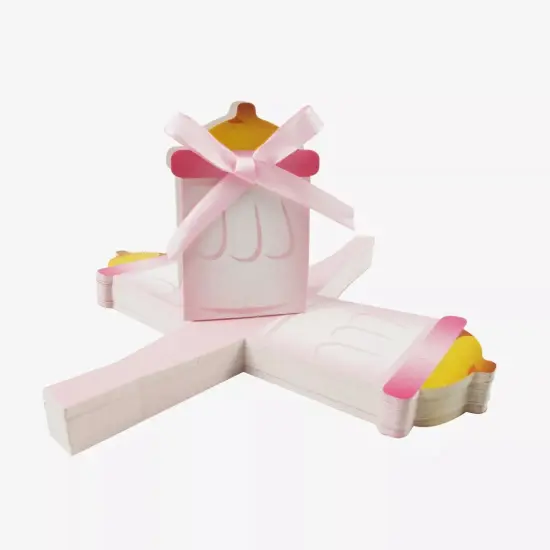 50 Pcs Baby Bottle Candy Boxes Shower Party Favors Pink {3}