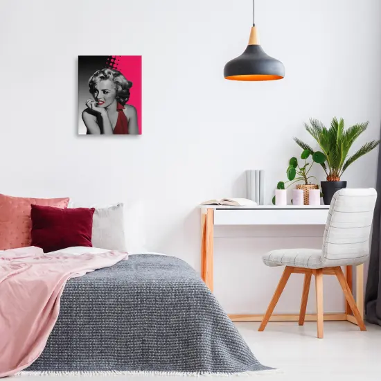 Stupell Industries The Thinker in Red Canvas By Jadei Graphics {2}