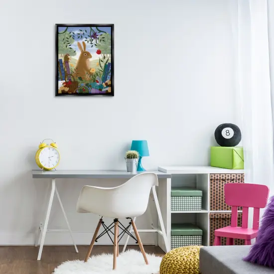 Stupell Industries Spring View Rabbit & Friends Floating Frame By Gina Matarazzo {2}