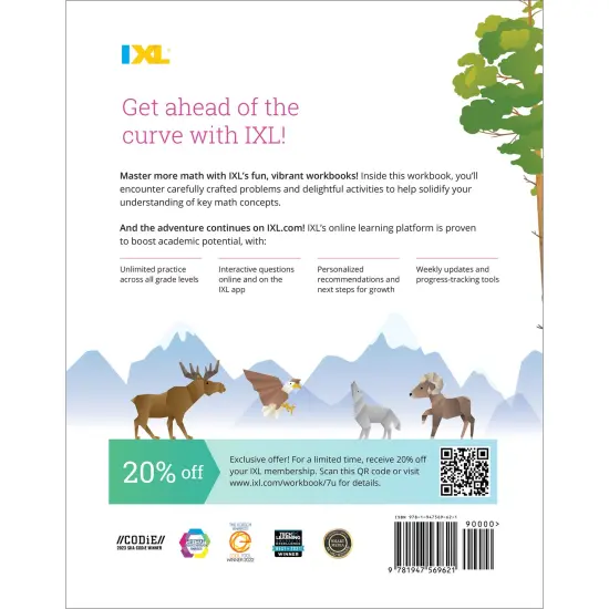 IXL The Ultimate 7th Grade Math Workbook, Middle School Books for Kids Ages 12-13 Covering Geometry, Algebra, Probability, Ratio, and More Mathematics {2}