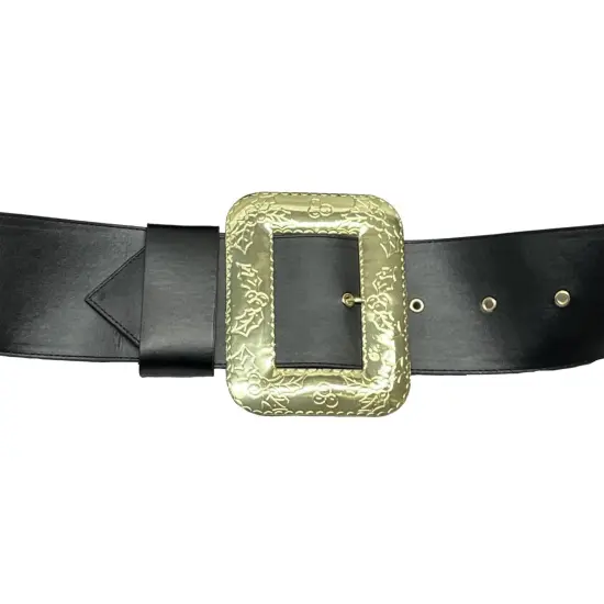 Oversized Santa Belt with Big Metal Buckle Costume Accessory {1}