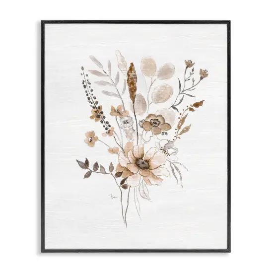 Stupell Industries Subtle Flower Bundle Sprigs Framed Giclee By Janet Tava {1}