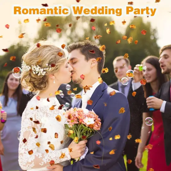 20 Pack Prefilled Confetti Packets,Biodegradable Flower Petals (Yellow Red Rose) {5}