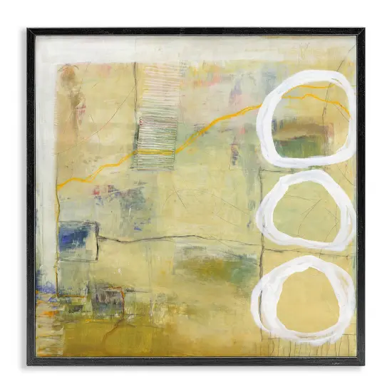 Stupell Industries Abstract Composition with Circles Framed Giclee By Ruth Fromstein {1}