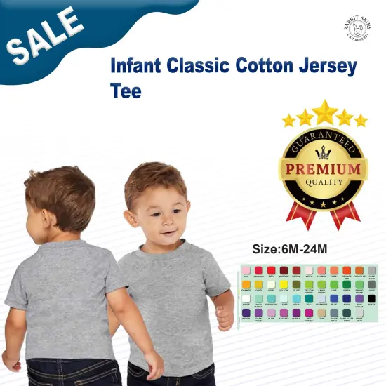 Rabbit Skins&reg; Infant Classic Cotton Jersey Tee Royal {3}