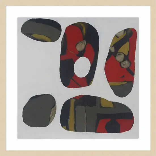 Painted Stones II by Erin McGee Ferrell Wood Framed Wall Art Print {1}