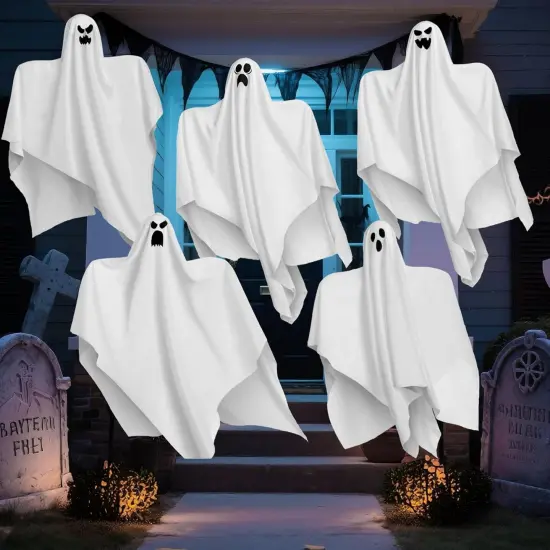 Halloween Hanging Ghosts Outdoor Decoration(5 Pack) {4}