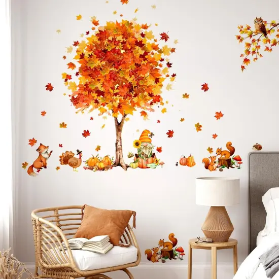 3 Sheets Thanksgiving Wall Decals {5}