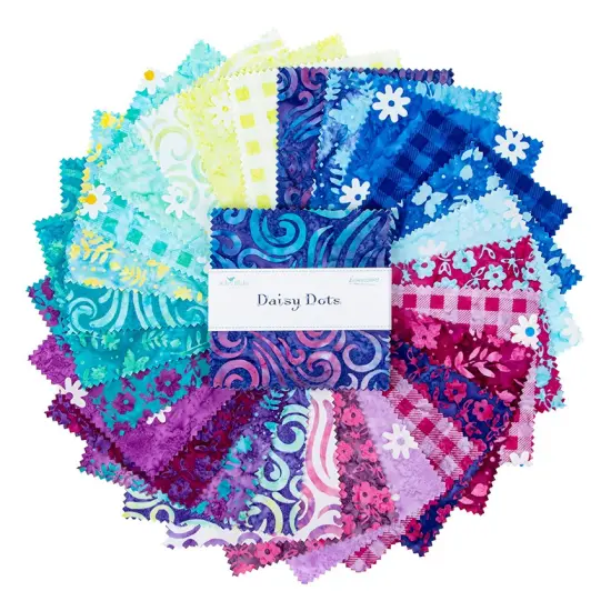 Expressions Batiks 5" Square Pack (Charm Pack / 5" Stacker) in Daisy Dots by Riley Blake Designs for Riley Blake (5-23406-42) {2}