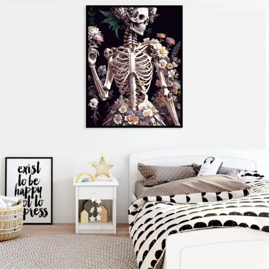 Skeleton Paint by Numbers Kit for Adults {3}