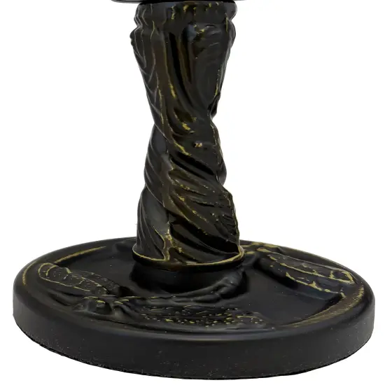 Twisted Dragonfly Metal Lamp Base, Antique Bronze Finish With Gold Highlights, Nicely Weighted, 12" Tall {3}