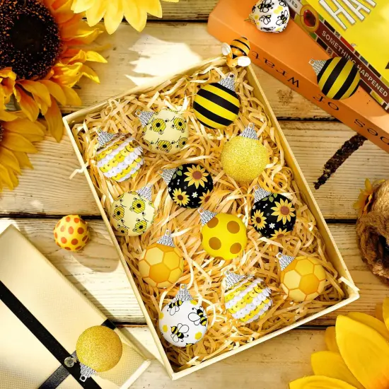 12 Pcs Summer Tree Ornaments Sequin Ball Ornaments {5}