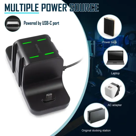 Controller Charging Dock for Nintendo Switch & OLED, 6-in-1 Charger for Joycon Pro Controller and Console Station Accessories with Type C Charging Cable {5}