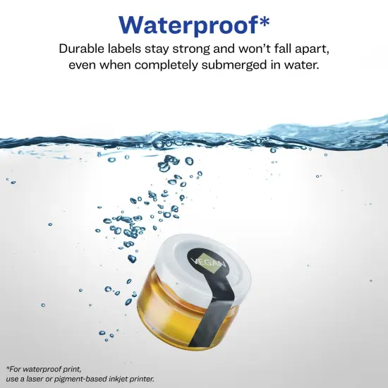 Avery Durable Waterproof Lollipop Labels with Sure Feed, 1" x 4" {2}