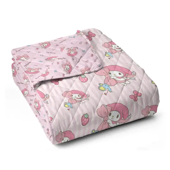 Sanrio Hello Kitty and Friends Quilted Blanket Stripes {4}