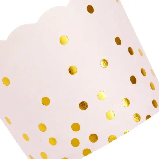 50 Pack Pink and Gold Cupcake Wrappers, Paper Baking Cups, Muffin Liners for Baby Shower, Birthday Party (2.2 In) {6}