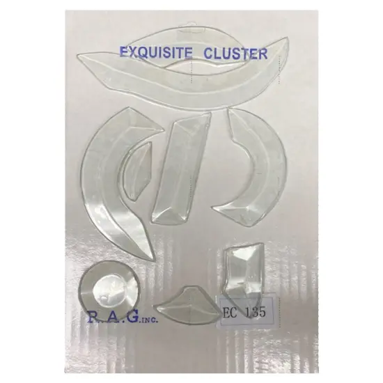 4-3/4" x 10-1/2" Exquisite Clear Glass Treble Clef Bevel Cluster EC135 {3}