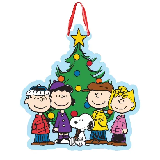 Collections Etc Holiday Peanuts Festive Hanging Door Décor {2}