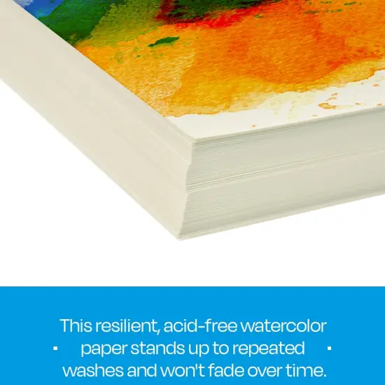 Sax Watercolor Paper, 24 x 36 Inches, 90 lb, Natural White, 100 Sheets {7}