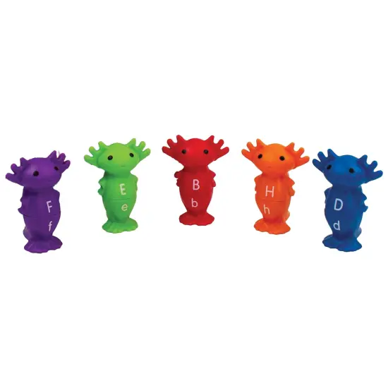 Junior Learning: Alphabet Axolotls - Matching Set Game - Learn Upper & Lower Case Letters, Twist & Turn Pieces, ABC Reading Development, Kids Ages 3+ {4}