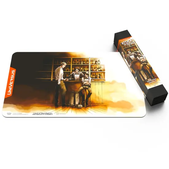 UniVersus: Attack on Titan: Origins of Power - Temporary Reprieve Playmat - 24 x 14" Neoprene Mat, Tabletop Card Game Accessory, UVS Games, Licensed {6}