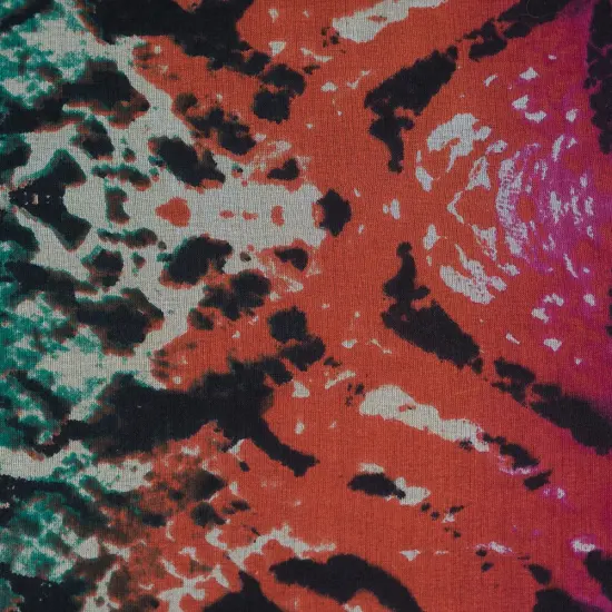 1 Yard Silk Chiffon with Green, Pink & White Python and Zebra Print Fabric 51" Wide for Maxi Dresses & Tops {2}