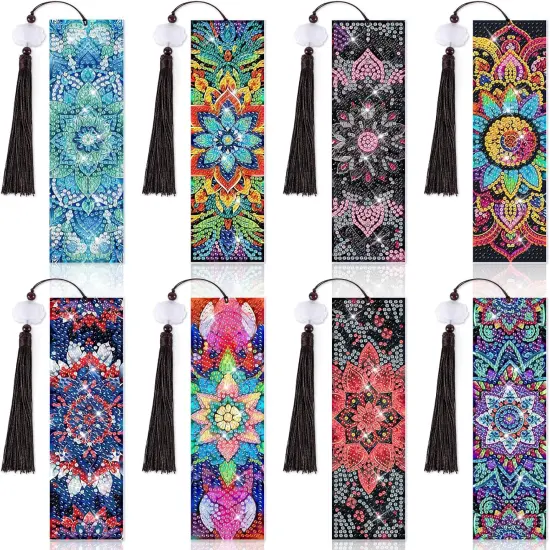 8 Pieces Christian Bible Verse Diamond Painting Bookmarks for Beginners {1}