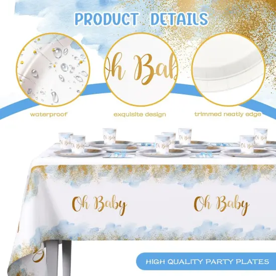 194 PCS Baby Boy Shower Decorations {2}