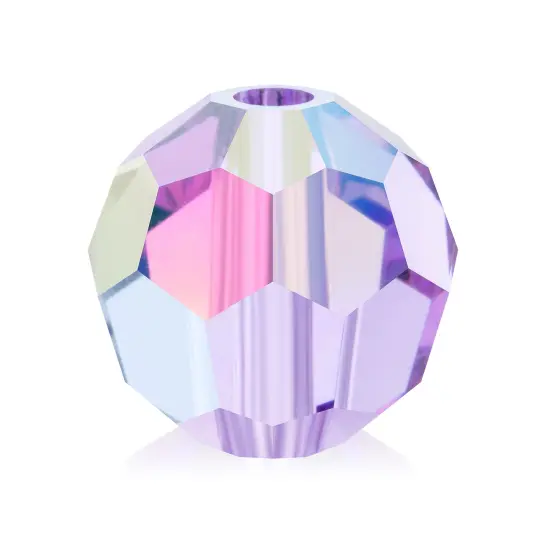 Preciosa 4mm Czech Glass Faceted Round Beads 40 Pieces Violet AB {1}