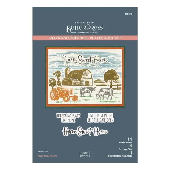 Spellbinders BetterPress Plate & Die Set by Justine Dvorak-Farm Sweet Farm {1}