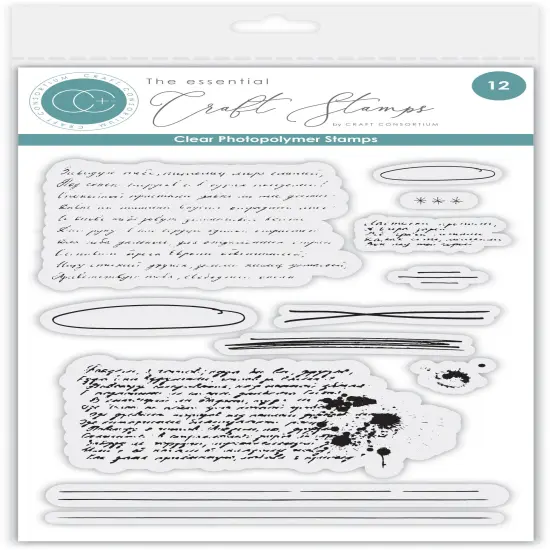 Craft Consortium Photopolymer Stamp set-Handwritting, Journaling Phase 2 {1}