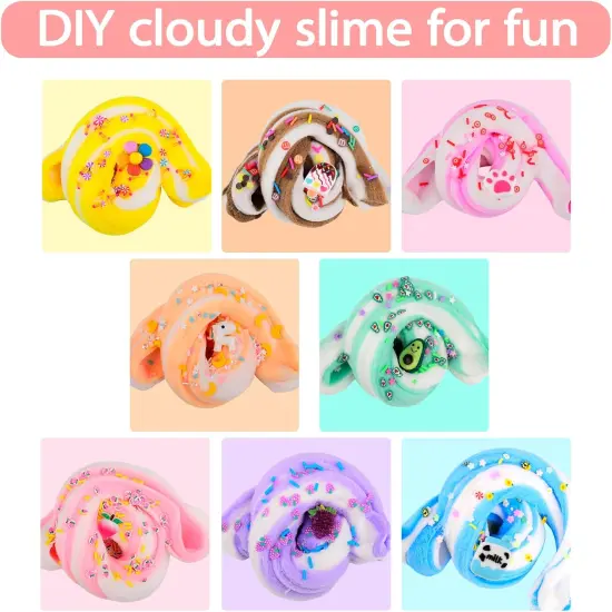 11 Pack Cloud Slime Kit with Charms {4}