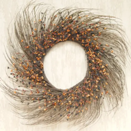 Pip Twig Berries Wreath Grey {2}