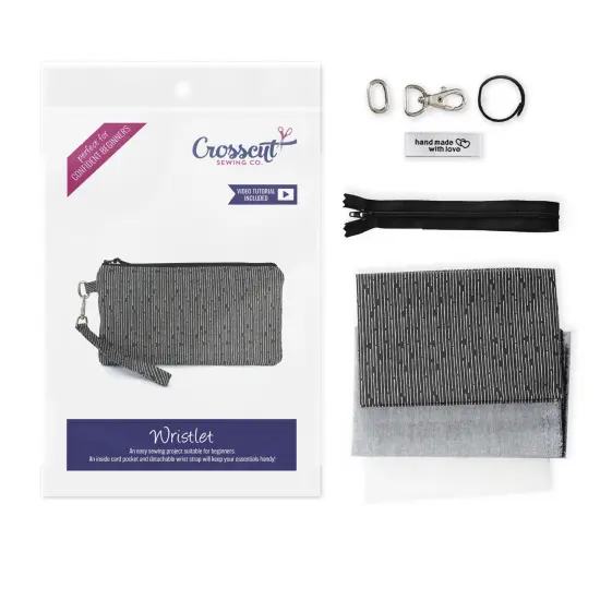 Crosscut Sewing Co.&reg; Wristlet Sewing Kit - Beginner Sewing Project Kit Line up {1}