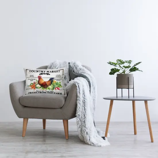 Country Market Vegetables Decorative Printed Throw Pillow Design by Creatif Belle, 14 x 7 x 20 {2}