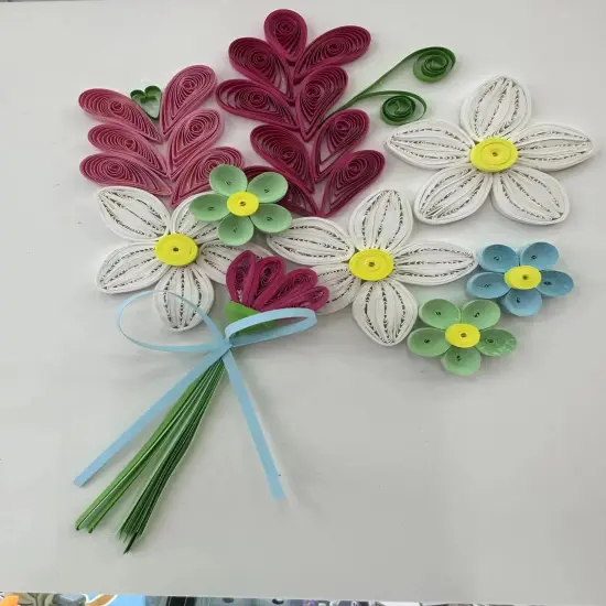 Greeting Card Making Kit. Flowers DIY Quilling Kit F07M3-5-FL8 {3}