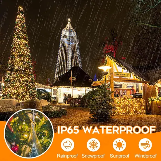 66FT 200 LED Christmas Light with 8 Modes (Warm White) {2}