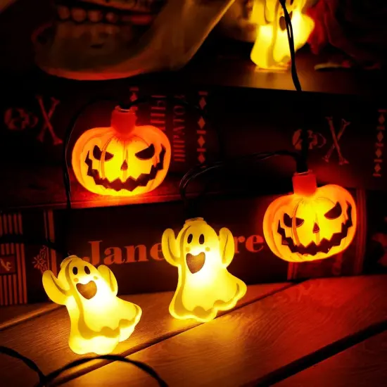 Halloween String Lights - Pumpkin Ghost Light {4}