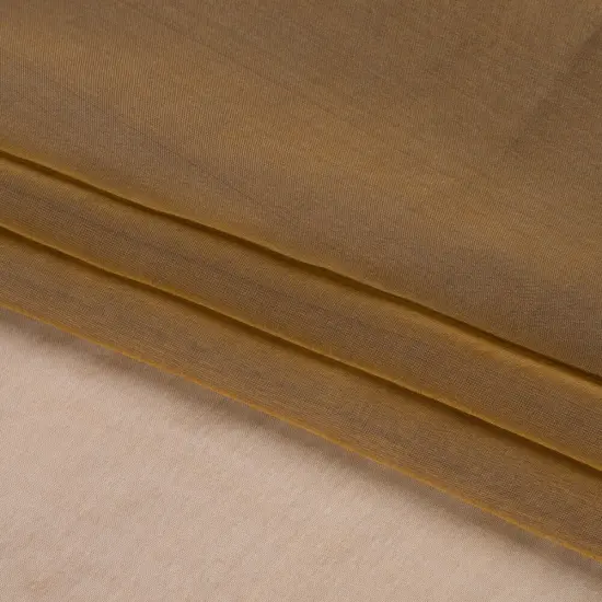 1 Yard Chiffon-Like Silk Voile 54" Wide Navy & Gold Iridescent for Dresses & Skirts {4}