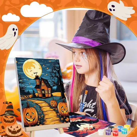 12 Pack Pre Drawn Canvas for Painting Sip and Paint Kit(multicolored) {3}