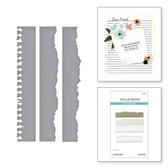 Spellbinders Etched Dies-Torn Paper Edges, Take Note {5}