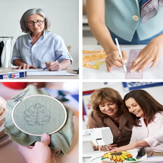 12 Water Soluble Pencils for Marking (White) {4}