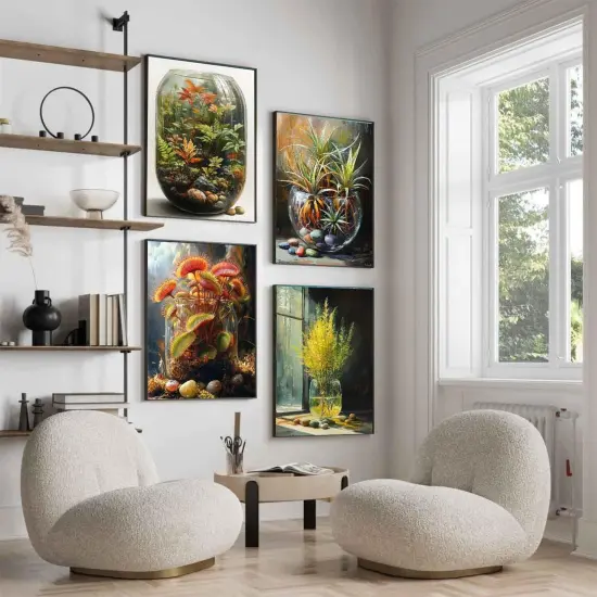 4 Pack Paint by Numbers Kit - 24x30 inches (Bottled Flowers) {4}