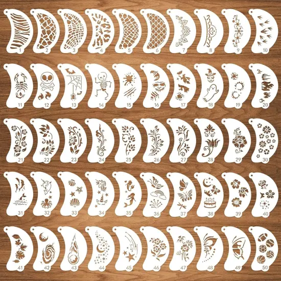 Body Facial Painting Templates(Custom) {6}