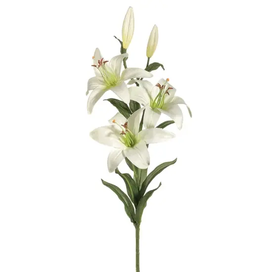 Allstate Garden Lily Artificial Floral Spray - 28" - White {1}