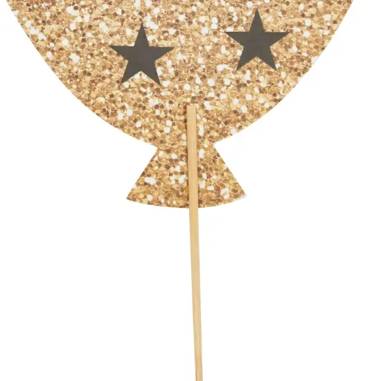 Happy Retirement Decorations Party Centerpieces, Black and Gold Stick Table Toppers, 5 Designs (30 Pieces) {5}