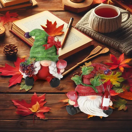Whimsical Gnome Gifts Home Decor for Thanksgiving Table Decor(Grape Gnomes) {3}