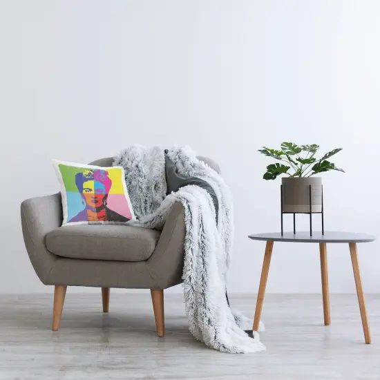 Stupell Industries Pop Style Frida Kahlo Indoor Pillow, 18 x 7 x 18 {2}