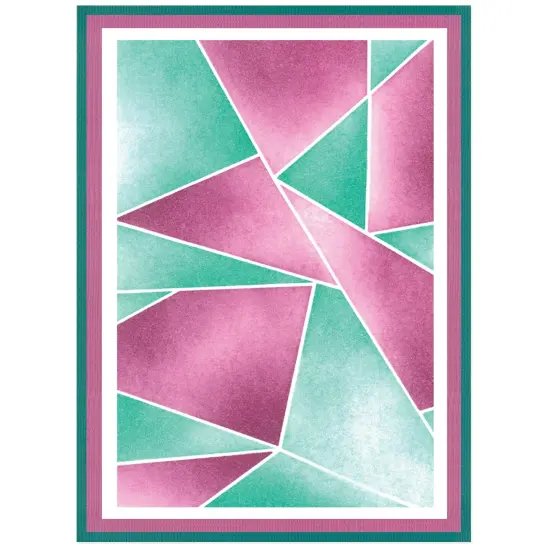 Sizzix A6 Cosmopolitan Stencil By Stacey Park 2/Pkg-Down The Line #2 {4}