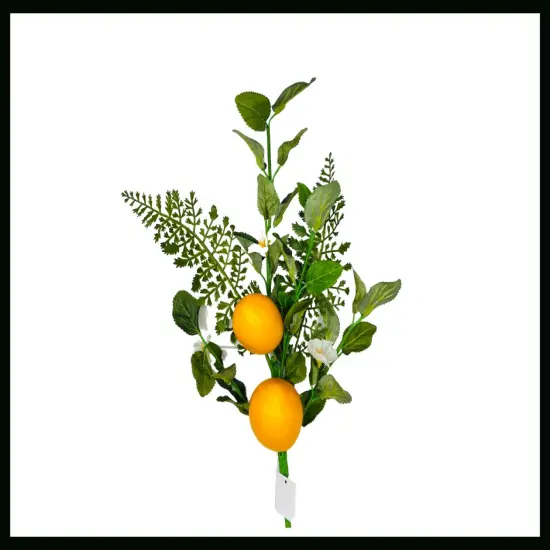 24" Artificial Mixed Greenery Lemon Spray - Fresh and Vibrant Accent-EC8265 {2}